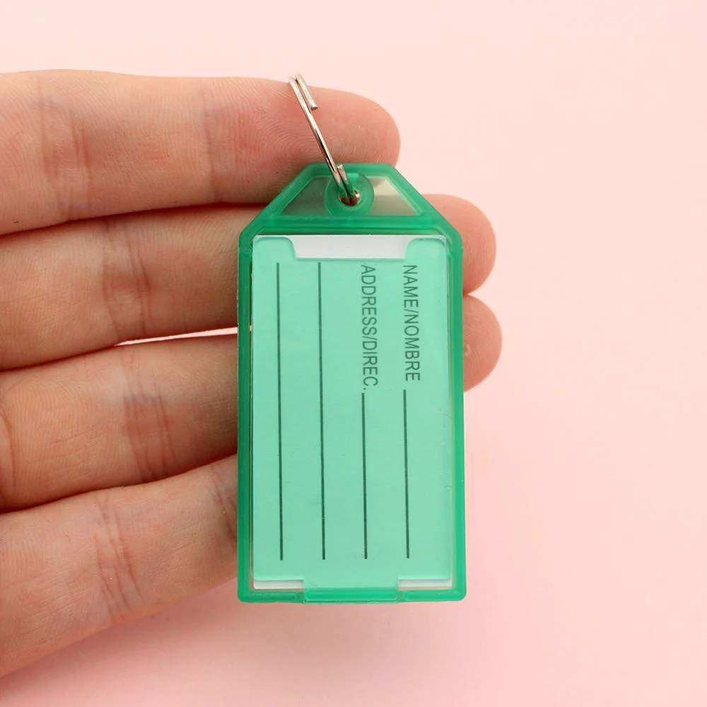 10 шт./лот DIY пластиковая бирка брелок для ключей карамельных цветов багажа