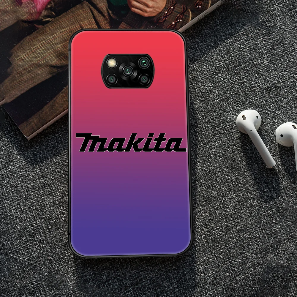 

Makita brand Phone case Cover Hull For Xiaomi Mi A2 A3 8 9 9T Note 10 Se Lite Pro black Etui Silicone Coque Tpu Cover Pretty