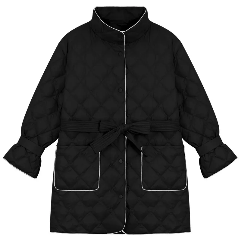 Casual Fashion Women Hooded Coat Brown Black Long Slim Warm Jacket Down Cotton Padded Jacket Outwear Elegant 2023 Winter Parkas