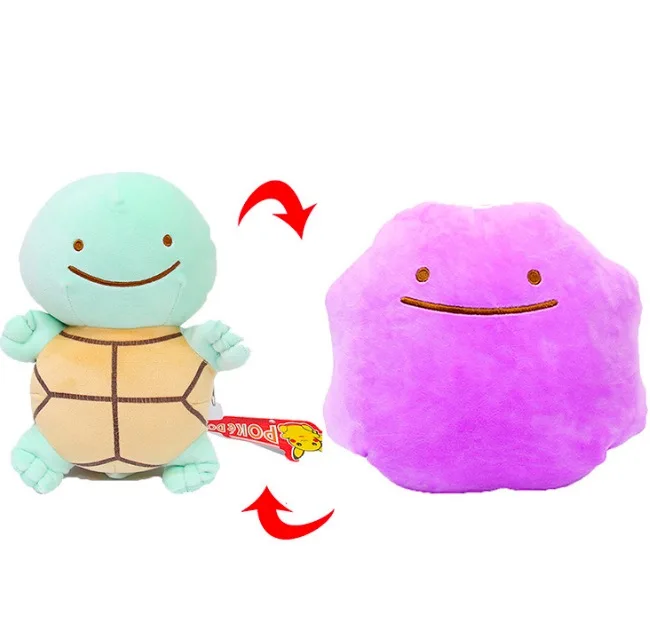 Squirtle 25 см аниме карманное животное Ditto Подушка передачи Пикачу чармандер Сквиртл Бульбазавр Мягкие плюшевые куклы игрушка подарок SA1666 - Цвет: Squirtle