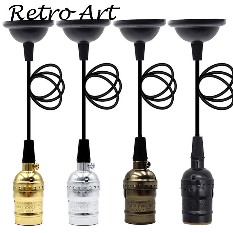 Современные подвесные светильники E27 держатель лампы винтажная лампа Эдисона