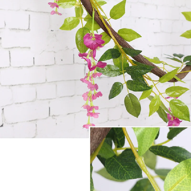 2 предмета искусственный цветок глицинии искусственная Виноградная лоза Плющ