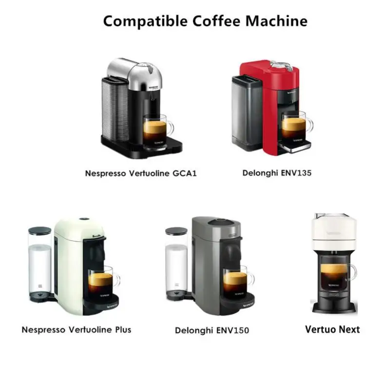 Многоразовые кофейные капсулы icafilas многоразовые Vertuo совместимые с Nespresso Vertuoline GCA1