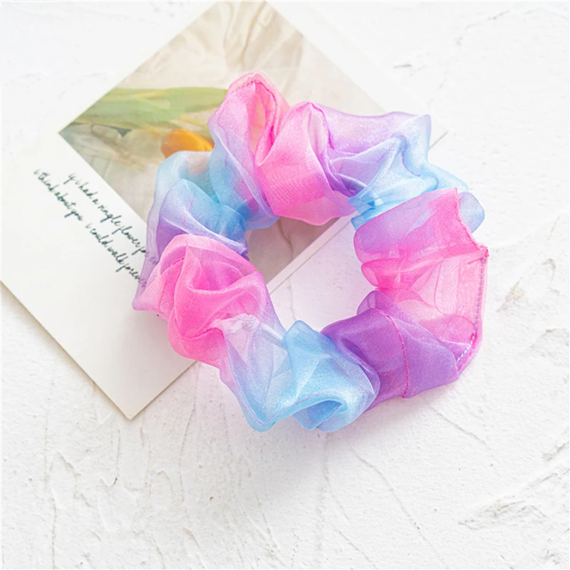 

Summer accessories tie dye kawaii elastic hair bands rubber opaska do wlosow scrunchie pack ponytail holder accesorios mujer