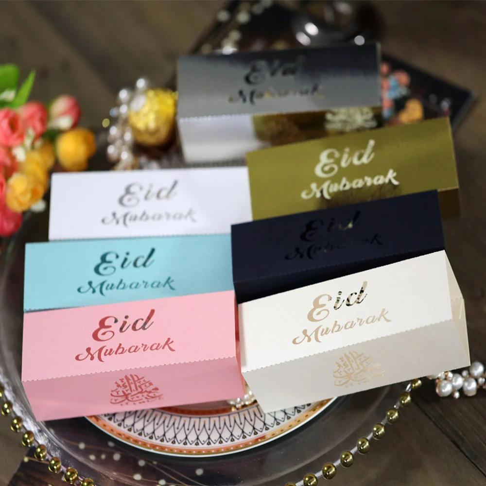

10pcs/set Eid Mubarak Candy Box Eid Mubarak Decor Ramadan Decorations for Home Islam Muslim Party Supplies Kareem Gift Favor Box