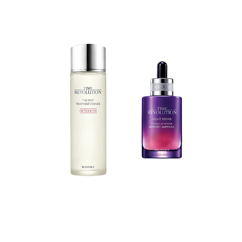MISSHA Time Revolution эссенция для первого лечения 150 мл+ ампула для ночного восстановления борабита 50 мл Увлажняющая сыворотка для лица ночной крем