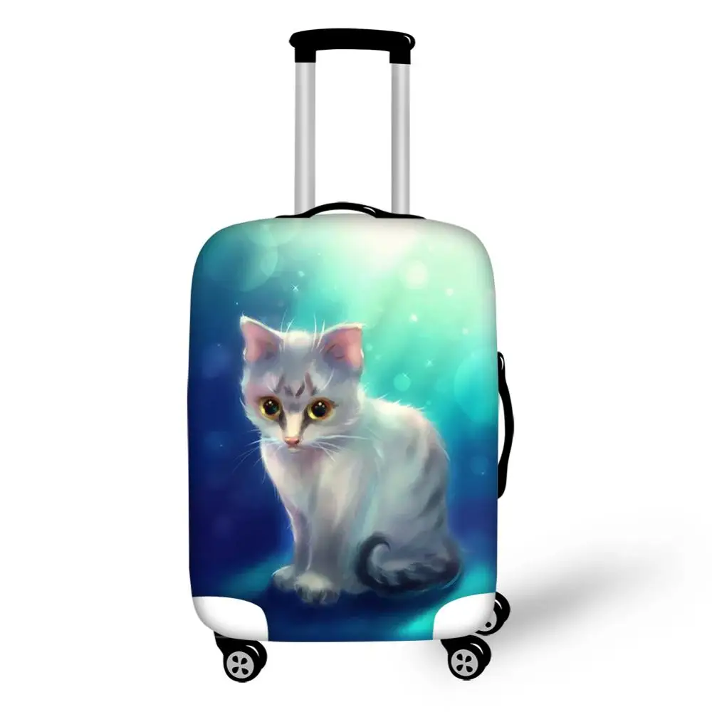 HaoYun Cartoon Suitcase Cover Fantasy Cats Pattern Elastic Dustproof Luggage Cover Kawaii Animal Luggage Protective Accessories
