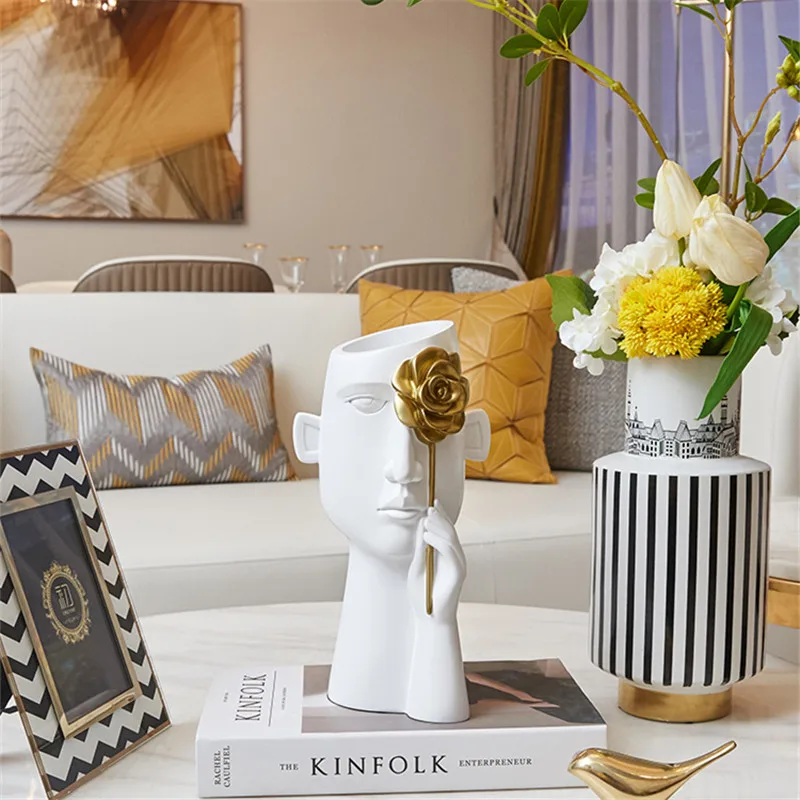 creative nordic vase decor art living room wine cabinet light luxury home decor cabinet coffee table flower arrangement simple free global shipping