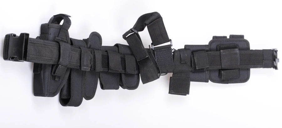 Multifunctional 10in1 Tactical Security Duty Belts Gun Holster Flashlight Pouch Sets Utility Kit Belt Military Police | Спорт и