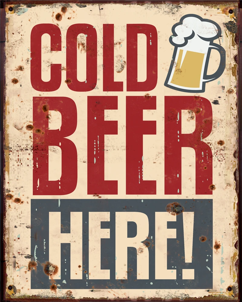 

Ice Beer Gamer Cold Drinks Home Decoration Accessories Decorative Boards Aesthetic Room Decor Plaque Vintage Bar Sign Retro