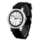 Часы наручные женские с силиконовым каучуком, повседневные спортивные, с желеобразным гелем, черные аксессуары