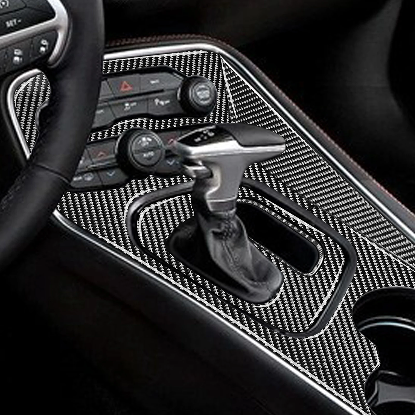 

ABS отделка панели переключения передач подходит для Dodge Challenger 2015-2020 автомобильный Стайлинг