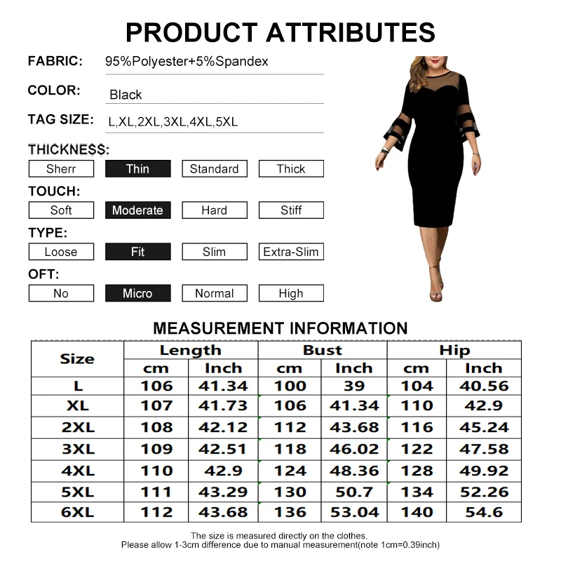 Sexy Plus Size Women Pack Hip Pencil Dress Bodycon Summer Robe Female Fashion Mesh Sleeve Streetwear Women Elegant Vestidos