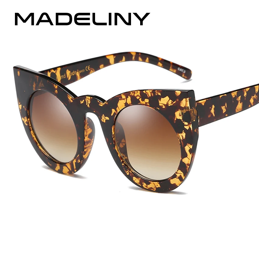 Женские солнцезащитные очки кошачий глаз MADELINY винтажные Круглые Солнцезащитные