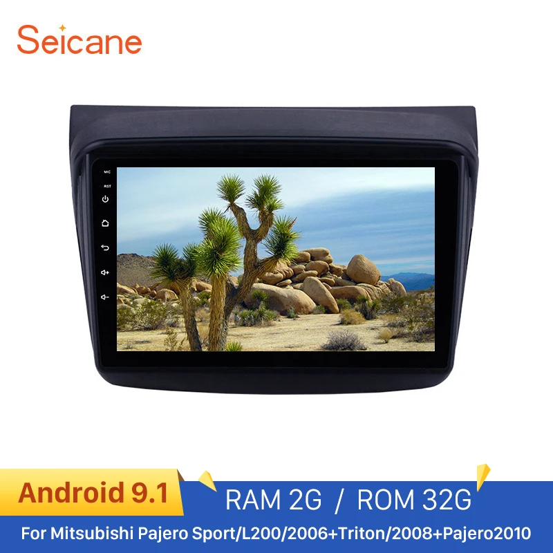 

Seicane 2din Car GPS Head Unit Player Stereo 9''Android 9.1/9.0 For Mitsubishi Pajero Sport/L200/2006+ Triton/2008+ PAJERO 2010