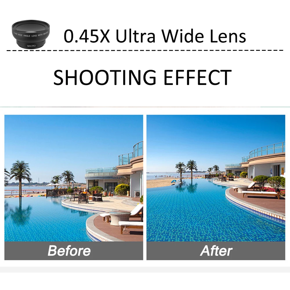 tokohansun phone lens kit 0 45x super wide angle 12 5x super macro lens hd camera lentes for iphone 6s 7 xiaomi all cellphone free global shipping