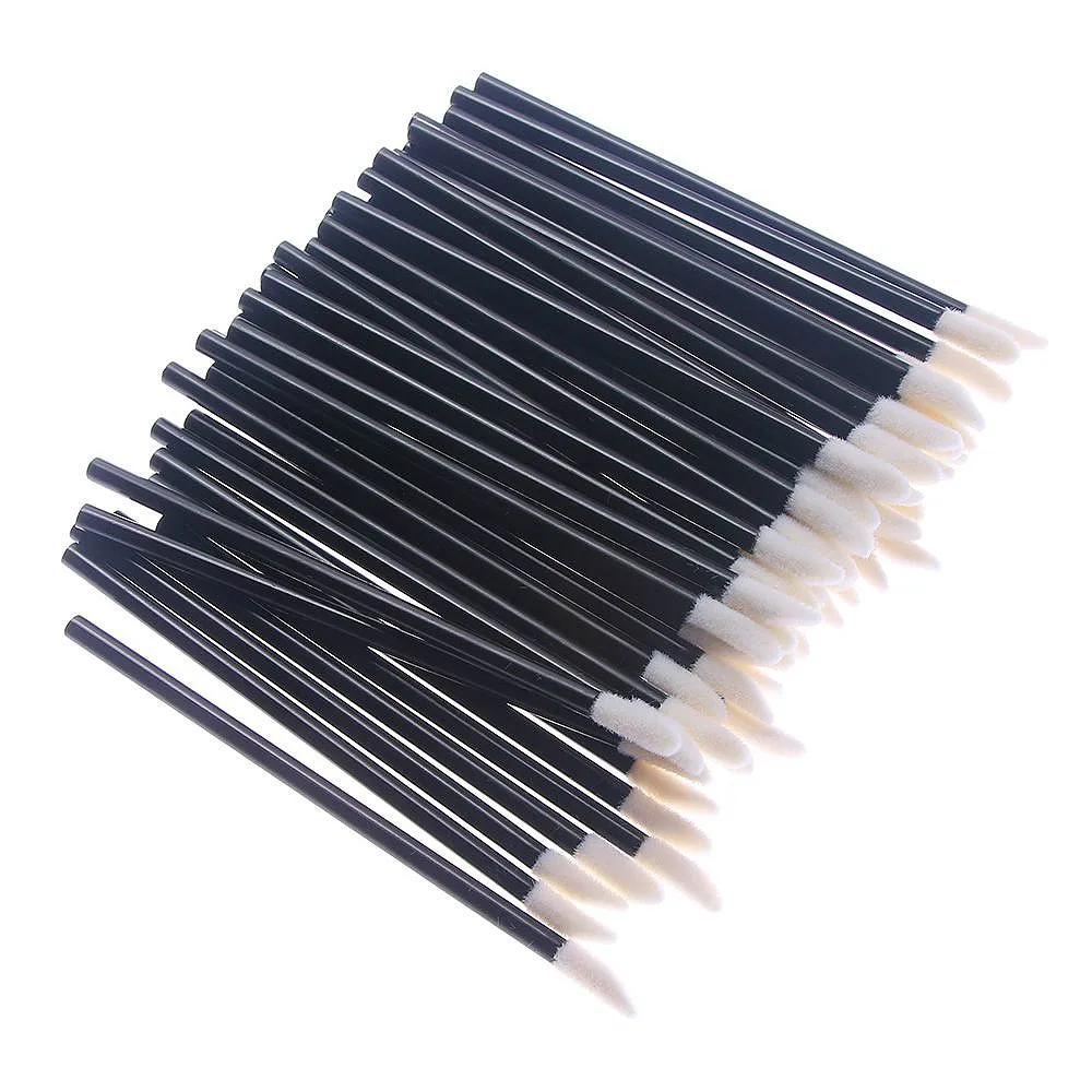 

50pcs Lip Lot Wand Disposable Cosmetic Tool Small Gloss Applicator Beauty Lip Brush Makeup Brush Makeup Set