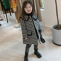 casual baby girls winter autumn cotton warm jacket coat long sleeve buttons formal soft party kids outwear high quality