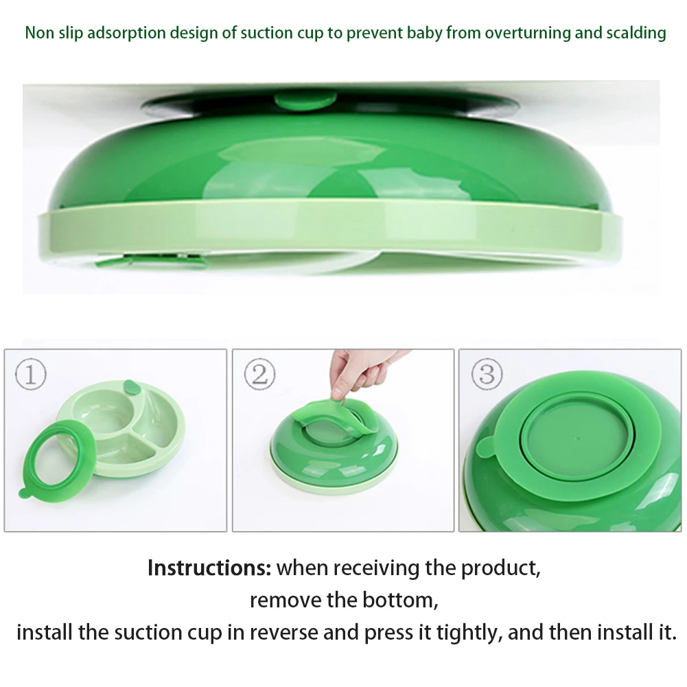 Нескользящая противоосенняя посуда для младенцев Нетоксичная чаша малышей