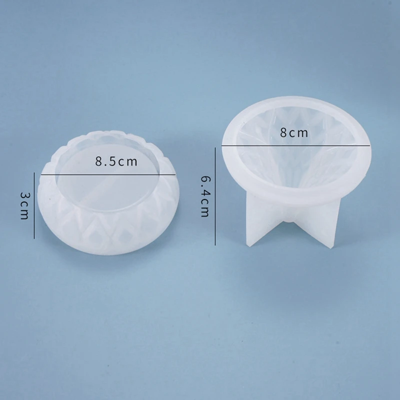 

2 Set Crystal Epoxy Jewelry Storage Box Silicone Mold Manual DIY Bowknot Gift Box Mold Jewelry Accessories Decoration