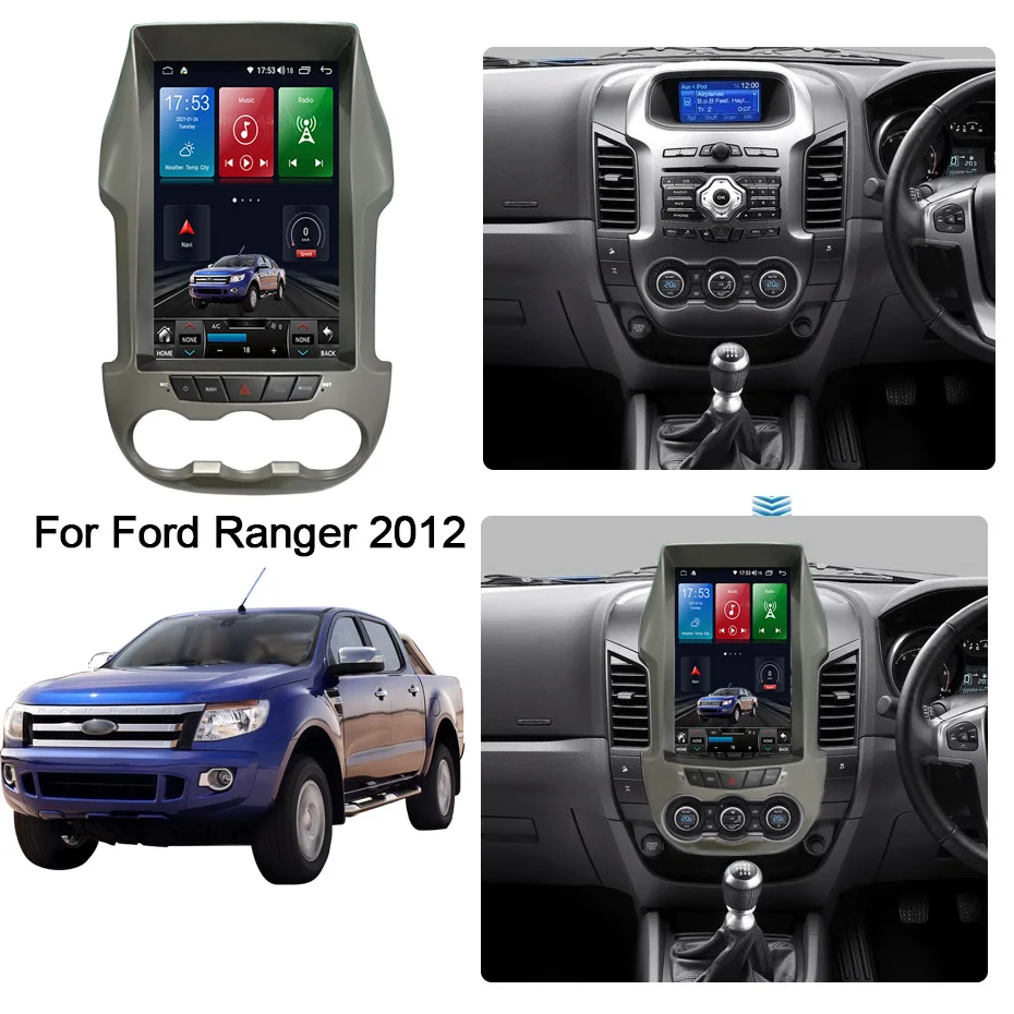 Verkauf COHO Für Ford Ranger 2012 Android 10,0 Octa Core 6 + 128G Gps Autoradio Auto Multimedia Player Lüfter