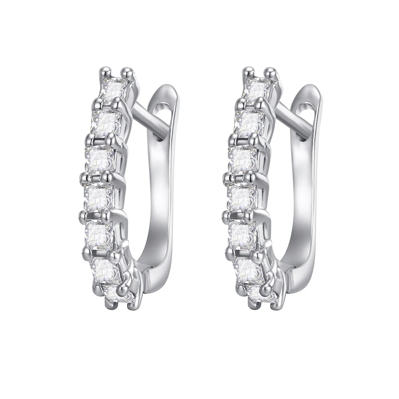 Silver MAIKALE, корейские серьги, модное ювелирное изделие, кубический цирконий, золотой, серебряный цвет, роскошные u-образные серьги-гвоздики для женщин, очаровательный подарок - Окраска металла: Silver