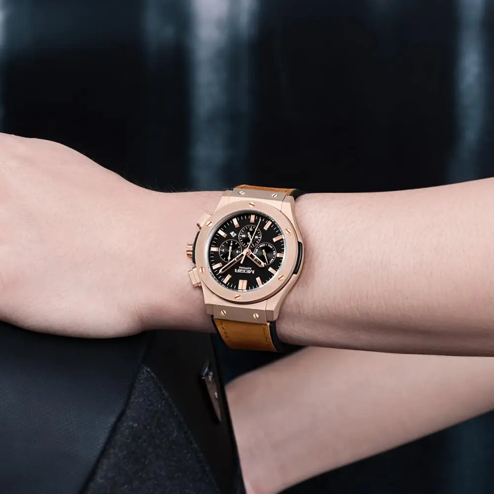 Мужские модные повседневные ЧАСЫ Hublo автоматические механические часы Reloj Hombre