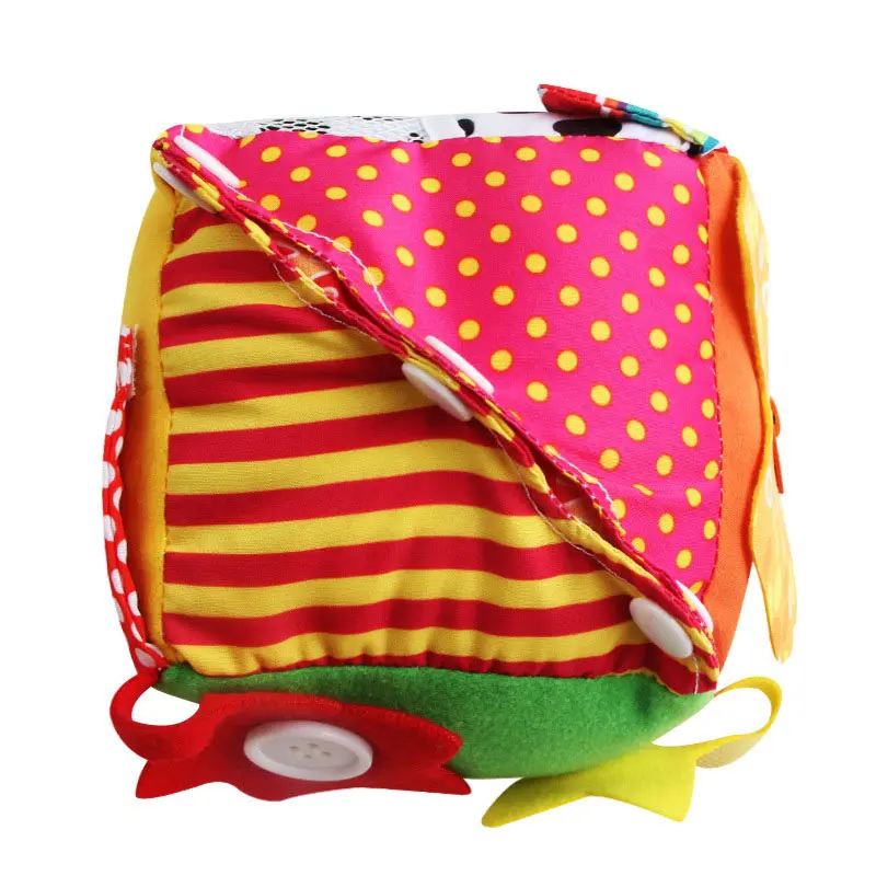 

Multifunctional Cube Ball Toy Daily Life Simulation Plush Cloth Ball Puzzle Zipper Laces Cognitive Toy Square Ball