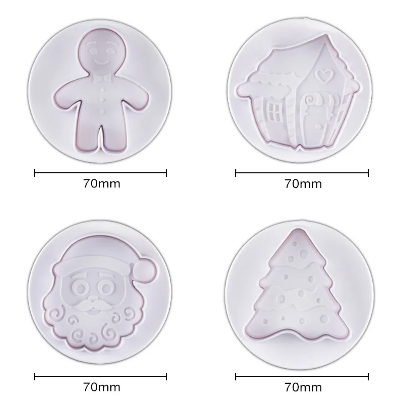 

Christmas Pattern Cake Molds Plastic baking Mold Various Patterns Chocolate Mold Kitchen Device Sets Cake Cecorating Tools