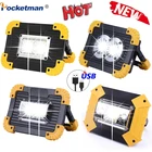 Портативный Светодиодный точечный светильник, светодиодный рабочий светильник, водонепроницаемый, с зарядкой от USB, для наружного освещения, светодиодный фонарик 18650