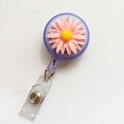 В форме хризантемы выдвижной брелок для ключей Для женщин девочек медсестры