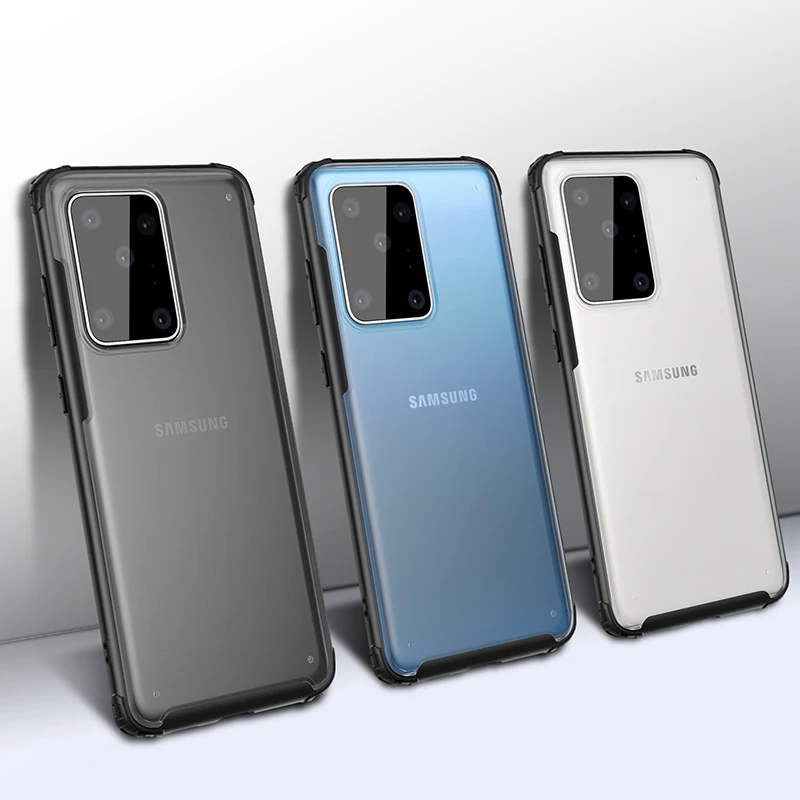 Чехол для samsung Galaxy S11 Plus Жесткий ПК + Силиконовый матовый прозрачный