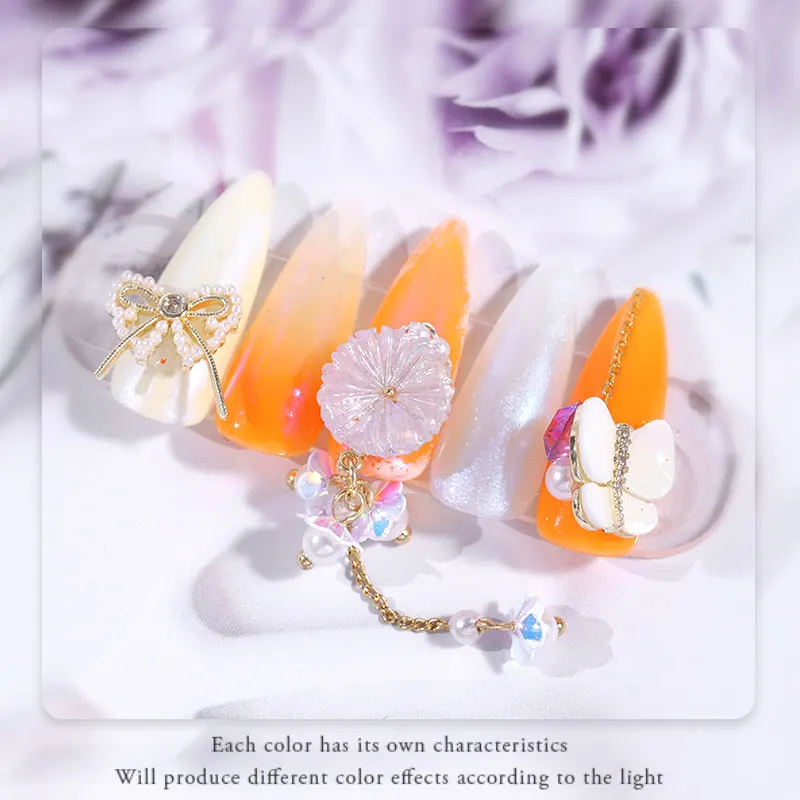 Искусство ногтей из циркона роскошные Подвески в виде цветка маргаритки с