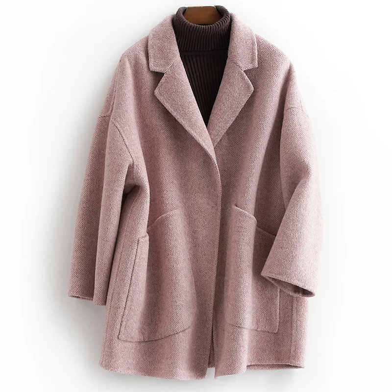 2020 осенне зимнее женское Шерстяное Пальто корейские модные шерстяные пальто из