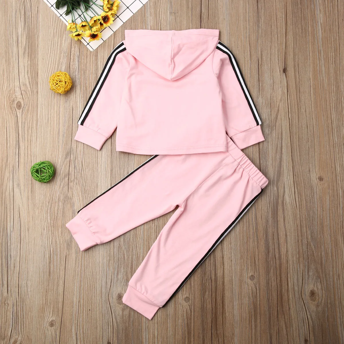 Осенняя одежда для маленьких девочек комплект одежды: футболка с длинными