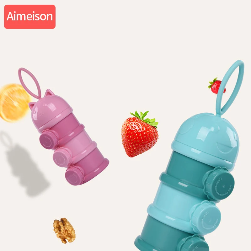 3 слоя лягушка стиль портативный ящик для хранения детского питания эфирные