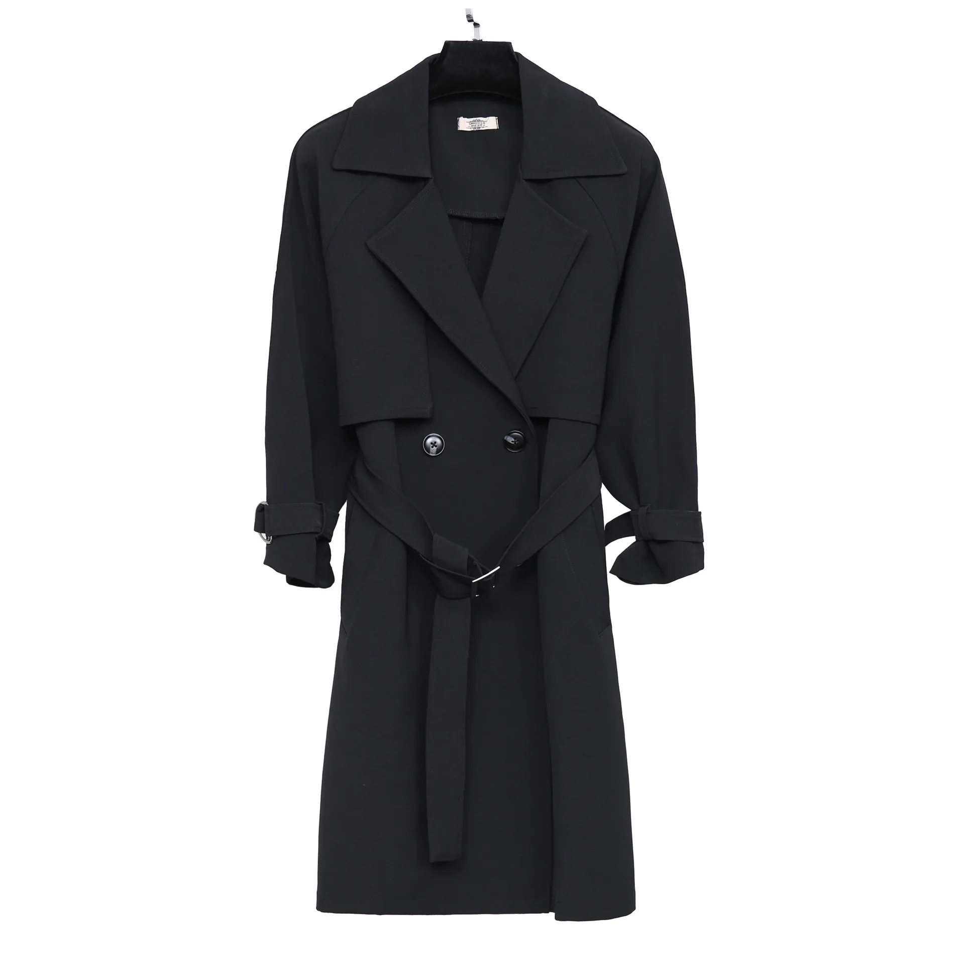 

2020 Female Windbreaker Coats High Quality Large Size 4XL Mid Long Outerwear Solid Color Loose Spring Autumn Trench Coat Y298