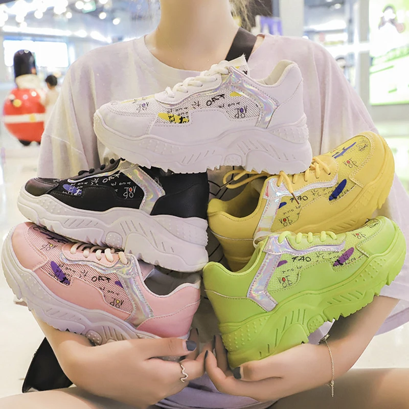 Женские кроссовки на платформе Повседневные Удобные весна 2019 | Обувь