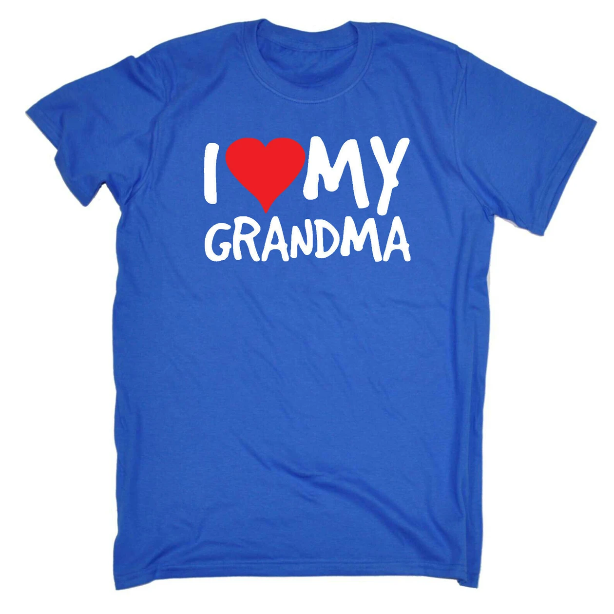 Забавные мужские топы футболки с надписью I Heart Love My Grandma крутая футболка круглым