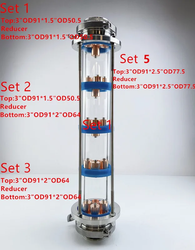 Колонна для дистилляционных линз 5 напольная 3 дюйма с медной платформой