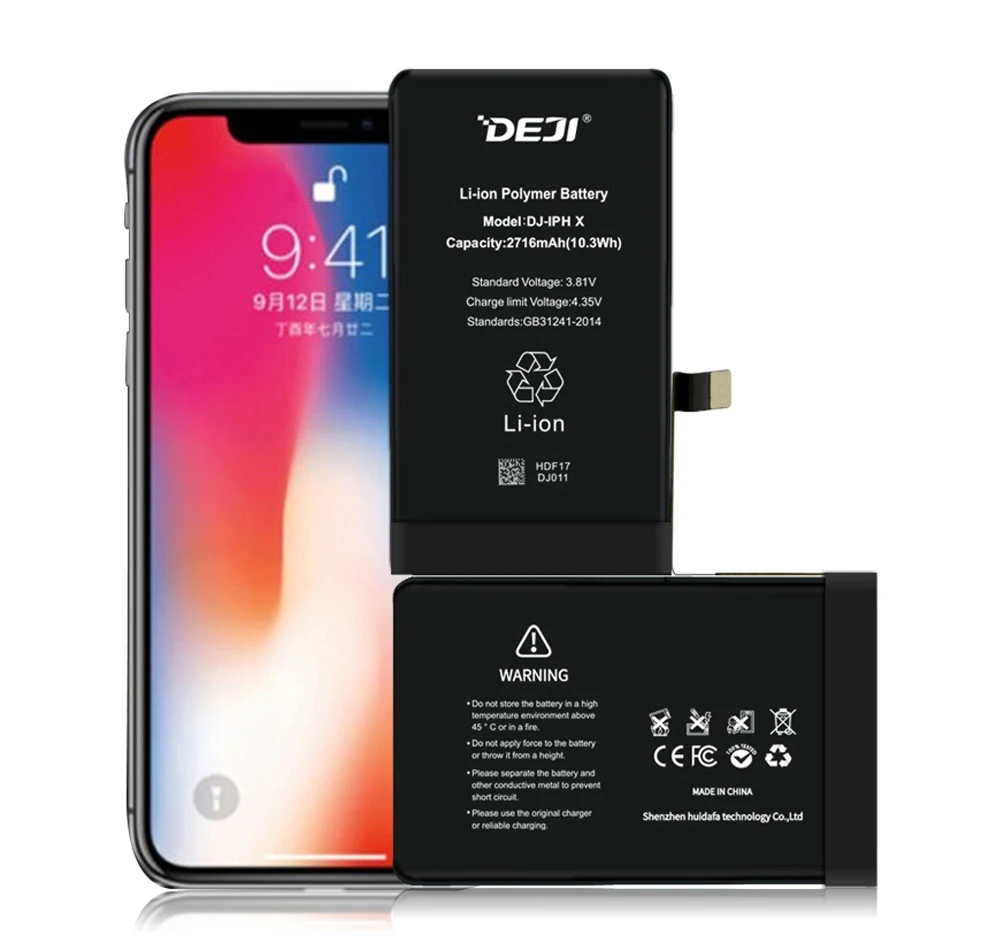 Deji Аккумулятор для Apple iPhone X 8 Plus 6 8P iPhoneX iPhone6 iPhone8P 2200mAh-3060mAh сменный литий-полимерный батарея+ бесплатный инструмент For Apple iPhone X 8Plus 6 Мобильный телефон батарея