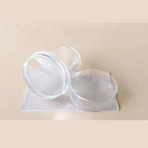 Стальной штамп для ногтей, прозрачный, мягкий, силиконовый, 4 см, 2 шт.