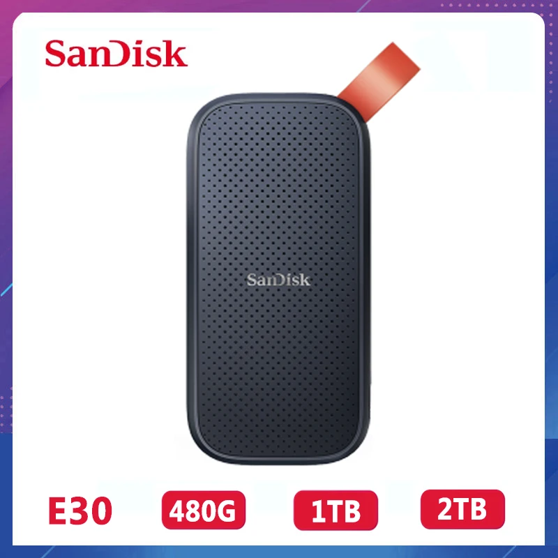 SanDisk E30 External SSD 2TB 1TB Extreme Portable External Hard Drive USB 3.1 HD Solid State Drives Hard Drive 480GB Disk