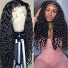 Парик из натуральных волнистых волос Water Wave13x4 для чернокожих женщин, без клея, 4x4, 5x5