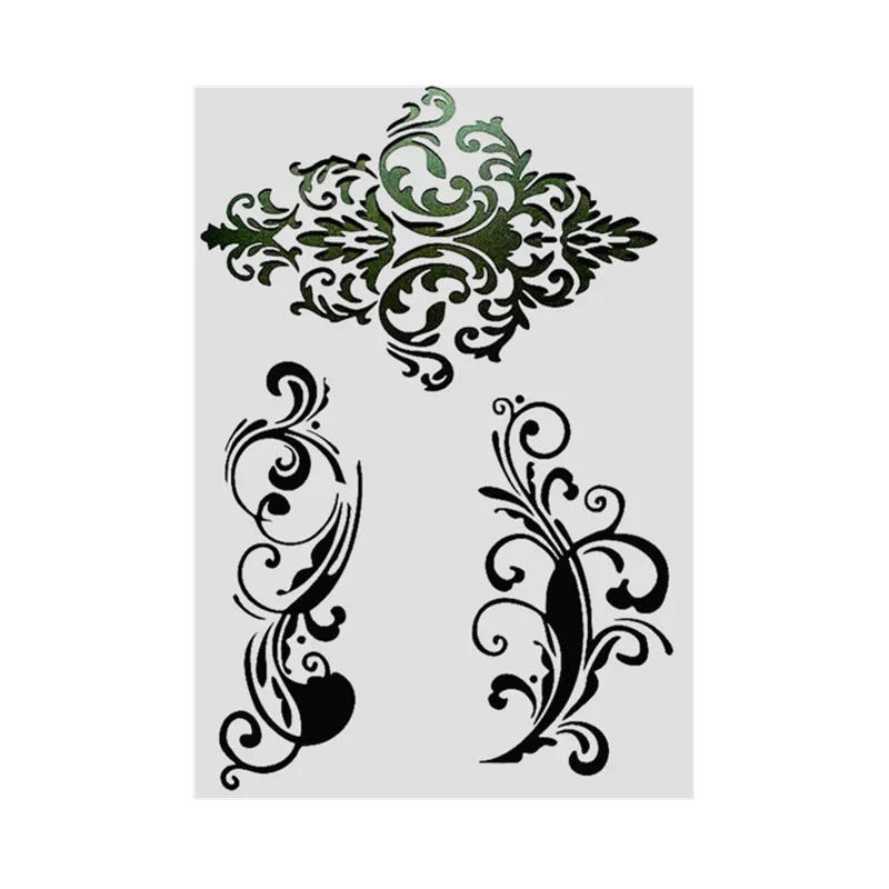

1pc Vintage Flower Pattern Template Stencils For Wall Furniture Painting Decor