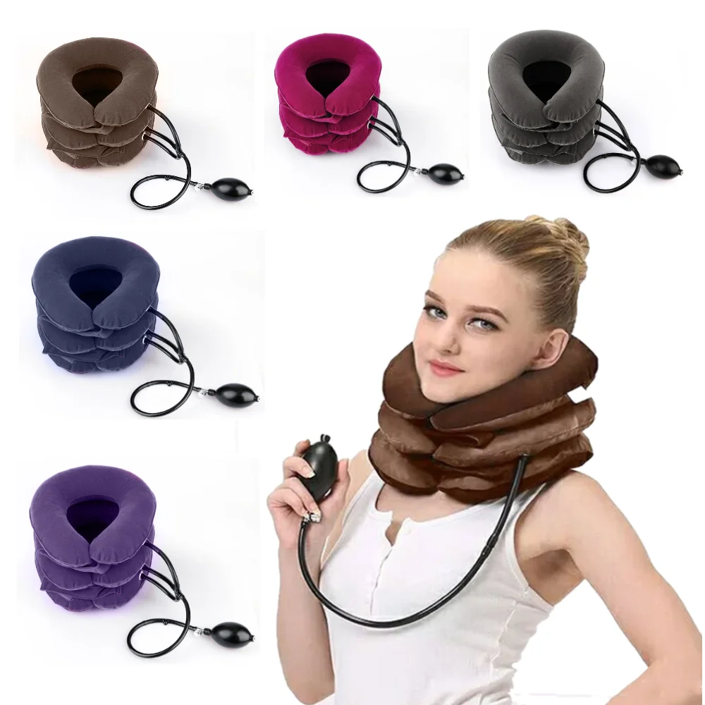 

Neck Stretcher Air Inflatable Cervical Collar Pain Orthopedic Pillow Collar Relief Relax Health Care Support Massage Pillows