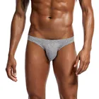 Трусы-боксеры мужские с заниженной талией, мягкие дышащие шорты, однотонное нижнее белье