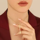 Ожерелье с именем на заказ, персонализированное вертикальное ручное письмо из нержавеющей стали, курсивное ожерелье с именной табличкой на заказ для женщин, подарок