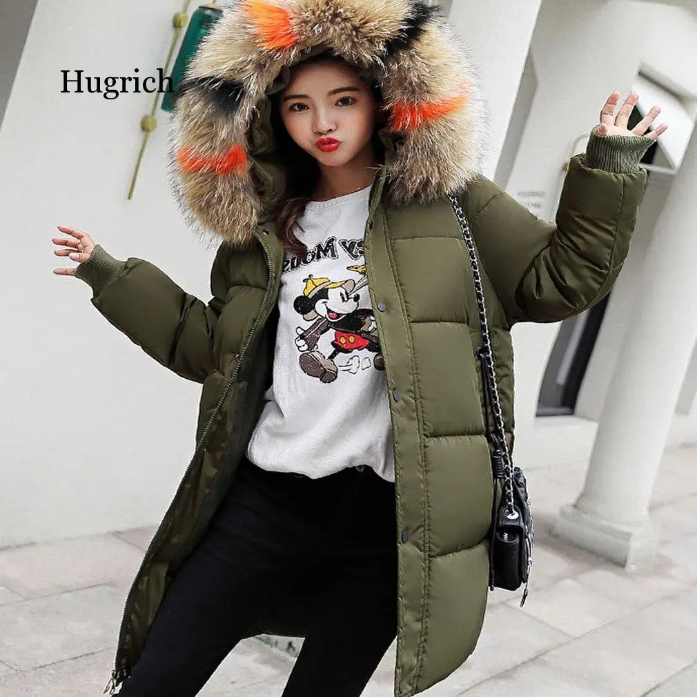 Cotton Jackets Women's Long Parkas Slim Hooded Warm Winter Coats Female  Black Overcoats