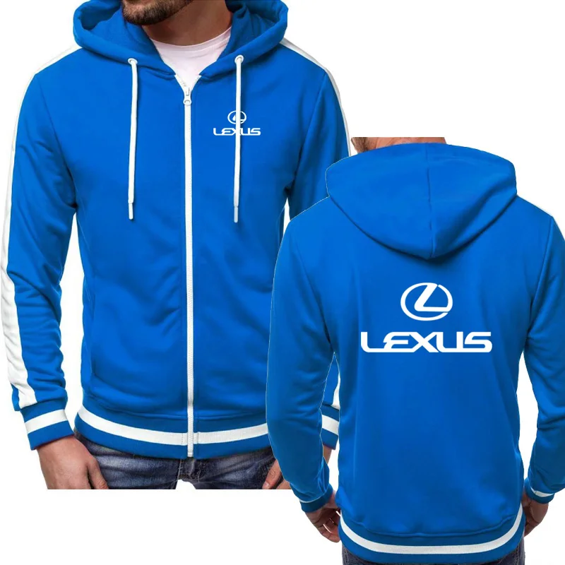 

New Fashion Hoody Spring Autumn Jacket Men Lexus Car Logo Sweatshirt Fleece Cotton Zipper Hoodies HipHop Harajuku Male Clothing